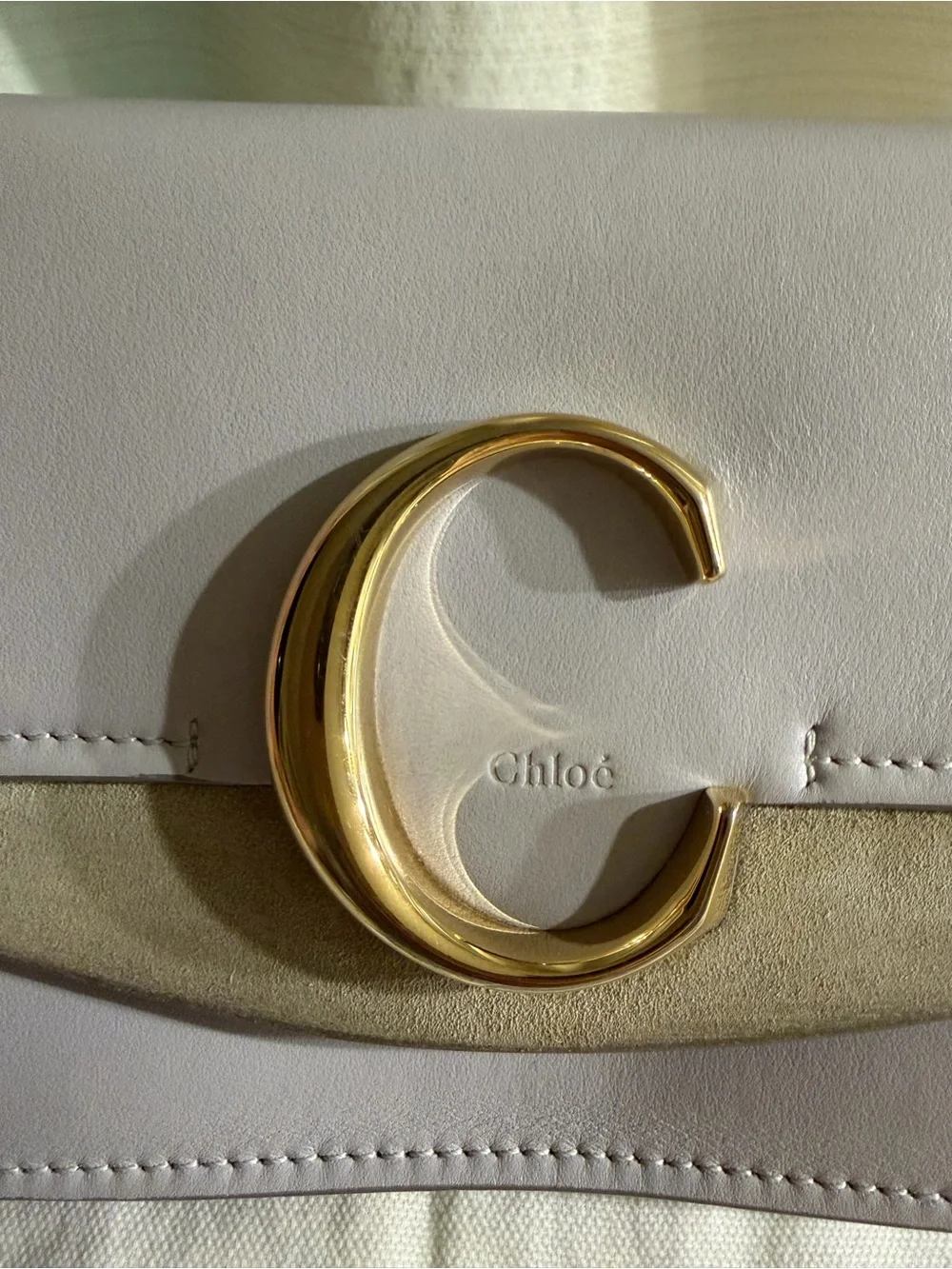 Authentic Chloé C Bag – Light Cloud Gray